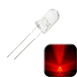 5 mm Red LED (Clear Lens)