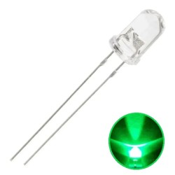 5 mm Green LED (Clear Lens)