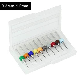 Mini PCB Drill Set 0.3 - 1.2 mm (10 pcs)