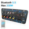 200W Stereo Amplifier Board With Bluetooth AUX TF-Card U-Disk for 8-12 Inch