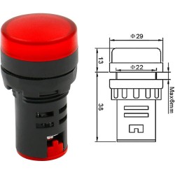 6.3V Red LED Indicator