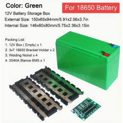 12v Green - 3S 21Pcs 18650 Li-Ion Battery Case