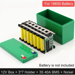 12v Green - 3S 21Pcs 18650 Li-Ion Battery Case