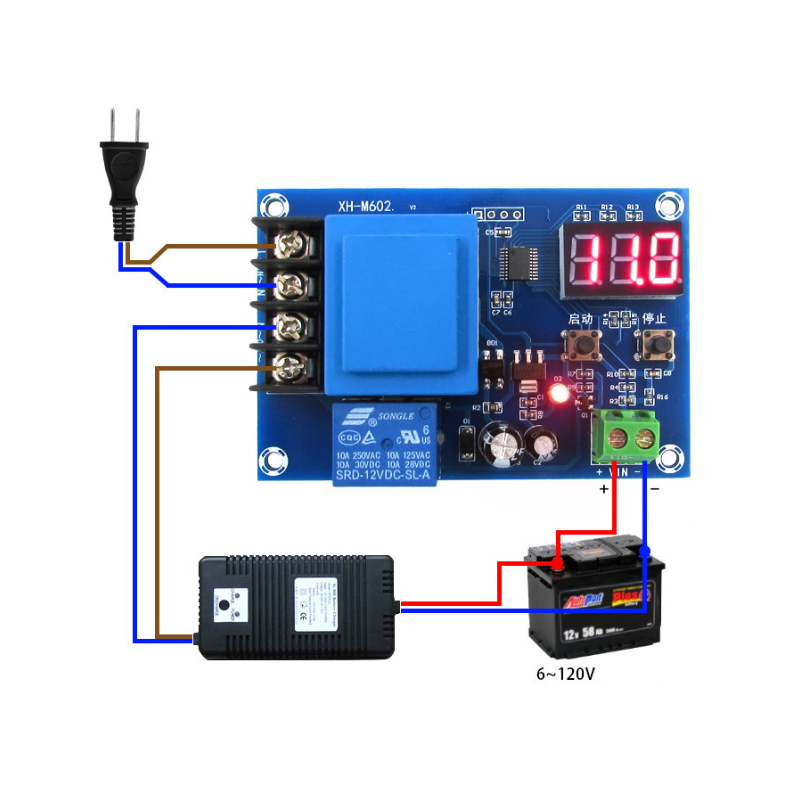 M633 Battery Charging Controller with Protection for the 230 VAC Power Supply (for 3.7 - 120 V Battery)