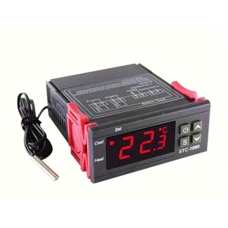 STC-1000 Temperature Controller with One Output for Heating and One Output for Cooling (220 V)