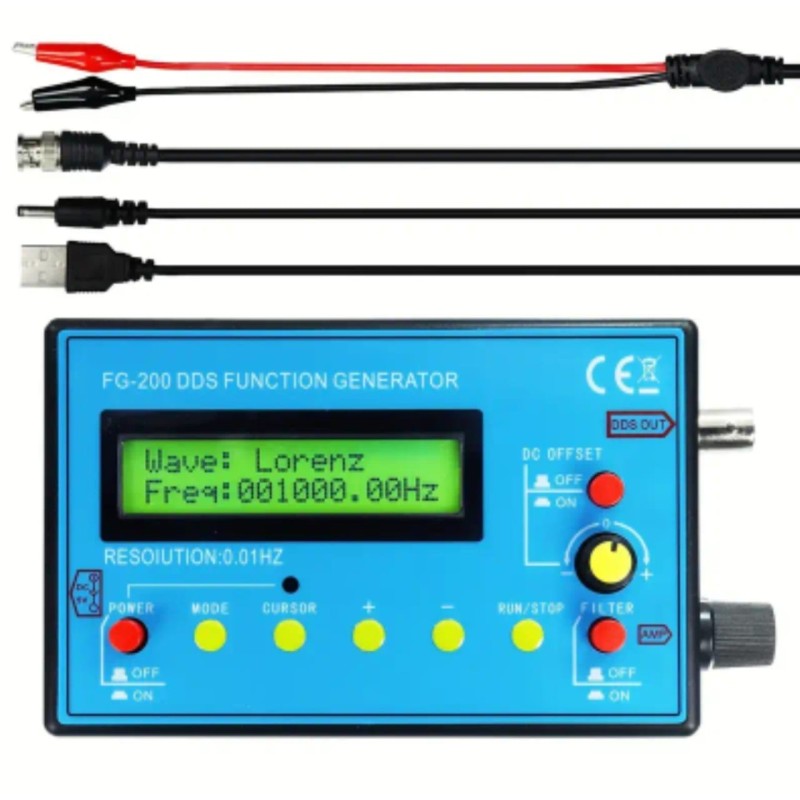 FG-200 Function Generator 0.01Hz - 600KHz, 15 Waveform