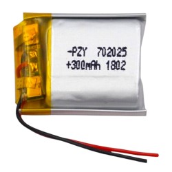 3.7V 300mAh 702025 LiPo...