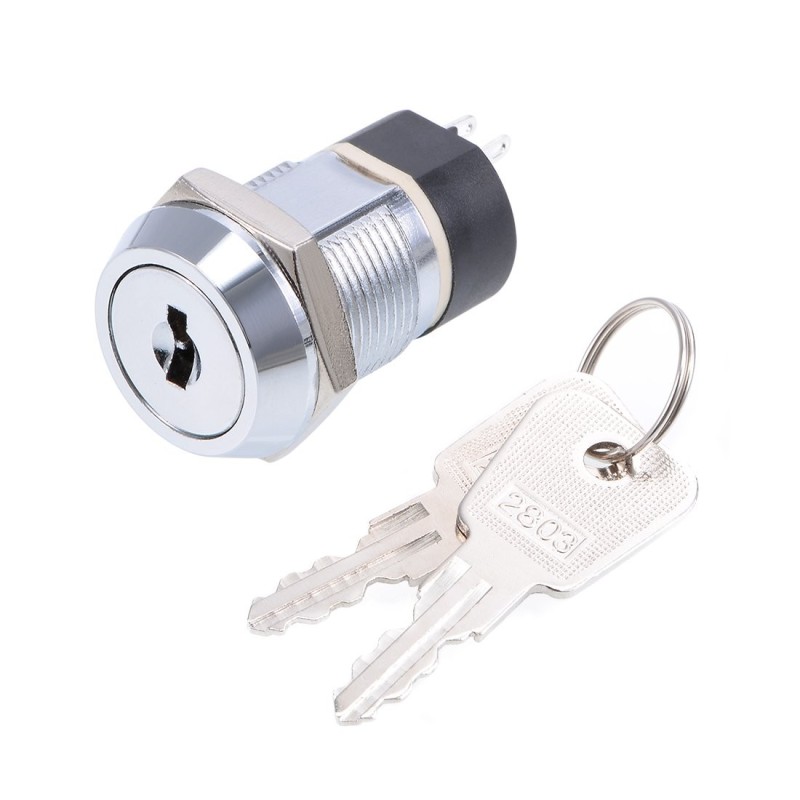 19mm 2 Positions 2NO 2NC Electric Key lock