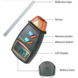 DT2234C+ Mini Laser Tachometer Non-Contact Digital Measurement Tool