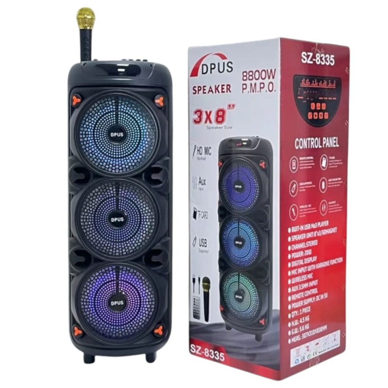 Triple 8" Portable Bluetooth Speaker