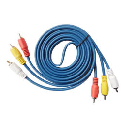 3RCA TO 3RCA Blue Audio/Cable RCA Cable