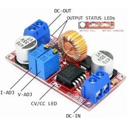 Red XL4015 Adjustable Current and Adjustable Voltage DC-DC Step Down Power Supply Module (5 A)