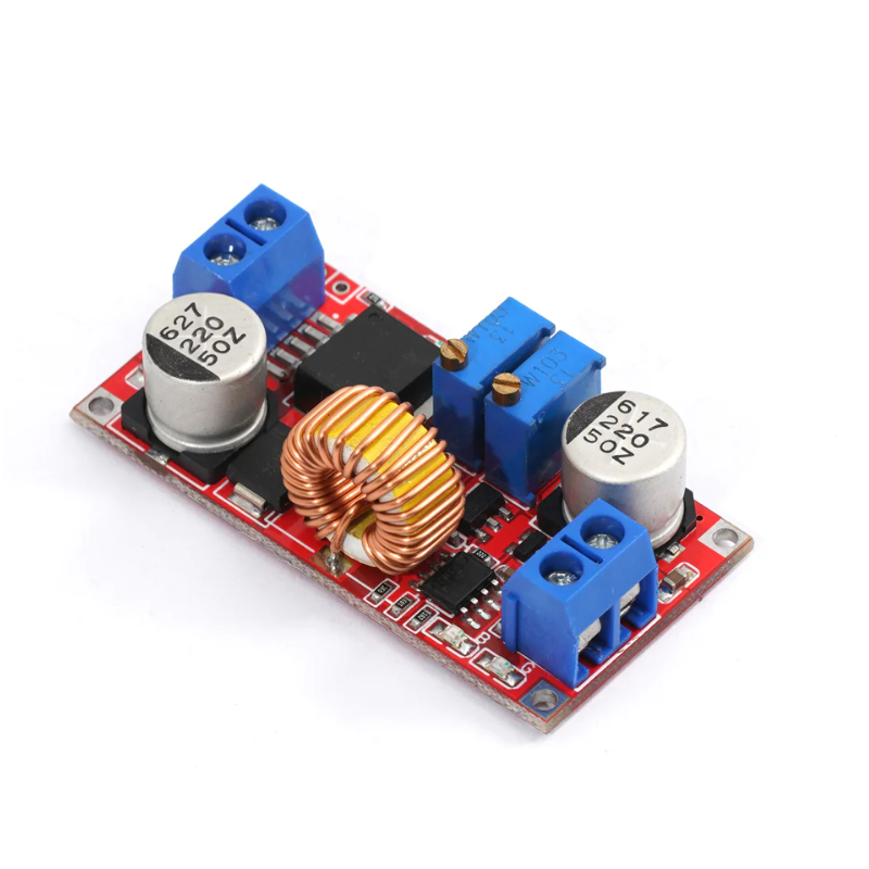 Red XL4015 Adjustable Current and Adjustable Voltage DC-DC Step Down Power Supply Module (5 A)