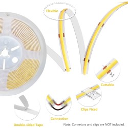 Yellow 5m 12V Super Thin Flexible LED Strip