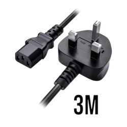 3m Power Cable UK plug to...