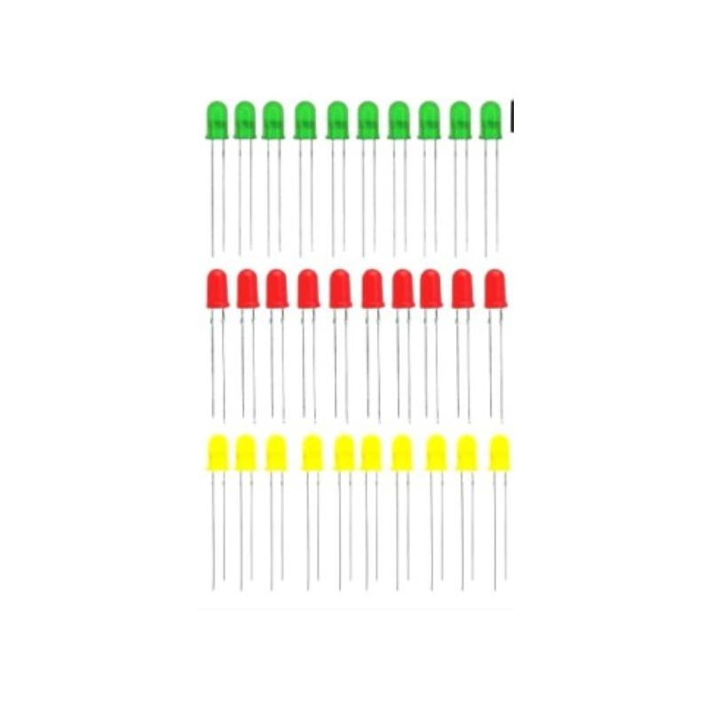 30 pcs 5mm Diffused LED Assortment Kit