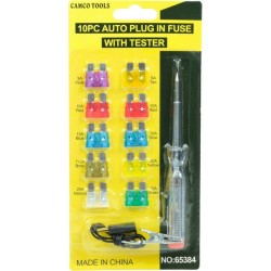 10pc Auto Plug Fuse With...