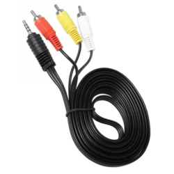 3.5 mm To RCA Plug Cable Audio/Video 1.35m