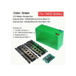 12v Green - 3S 21Pcs 18650 Li-Ion Battery Case