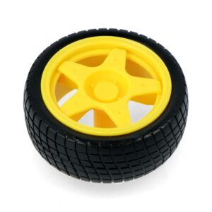 Yellow Wheel With Tyre