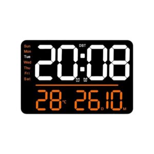 ساعة ليد الرقمية الكبيرة مع ريموت كنترول