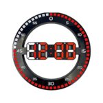 ساعة حائط رقمية بلاستيكية من دي رون مقاس 10 بوصات مع جهاز تحكم عن بعد ومنبه