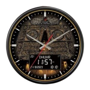 ساعة أذان، ساعة صلاة إسلامية بإضاءة LED، ساعة حائط أذان، ساعة أذان رقمية للمنزل/المكتب/المسجد، ديكور منزلي بإضاءة LED بيضاء